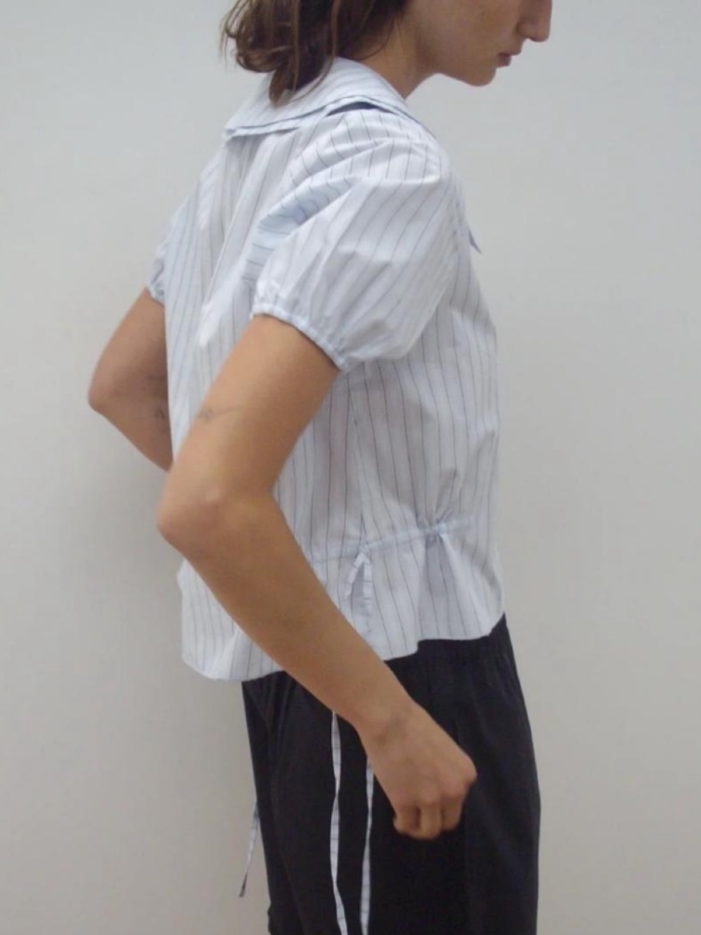 Deiji Studios Double Collar Shirt - Mineral Stripe